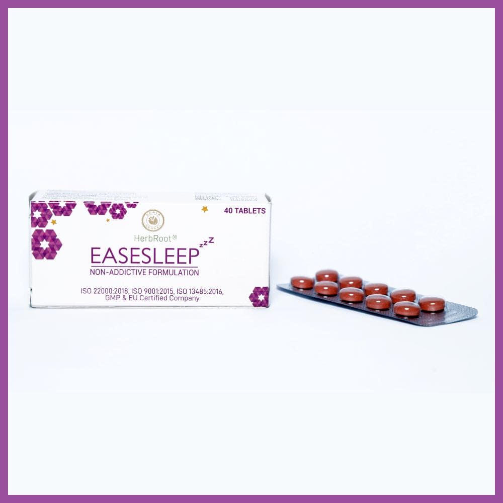 HerbRoot Easesleep Tablets (40 Tabs): Natural Path to Restful Nights