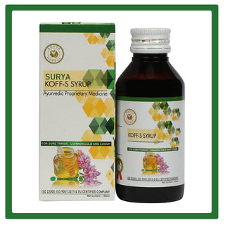 Surya Herbal Koff-S Syrup (100 ml): Natural Ayurvedic Cough Relief with Honey