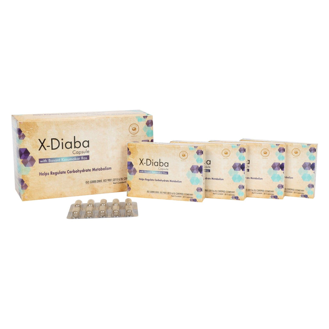 Surya Herbal X-Diaba (20 Caps): Ayurvedic Blood Sugar Regulation & Diabetes Management