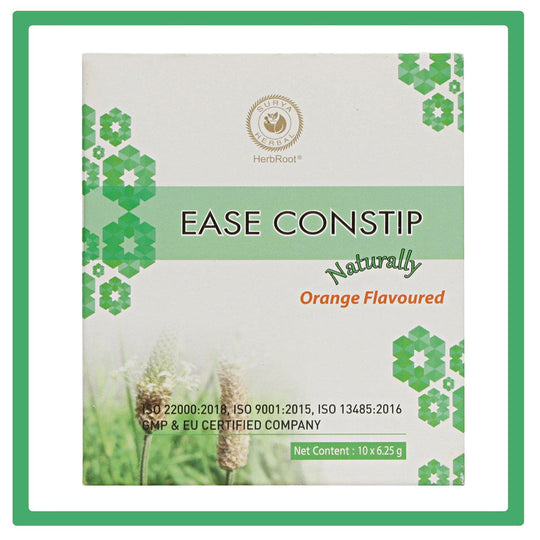 Surya Herbal Ease Constip Naturally Powder (57.5 gm x 10 sachets) - Natural Bowel Relief