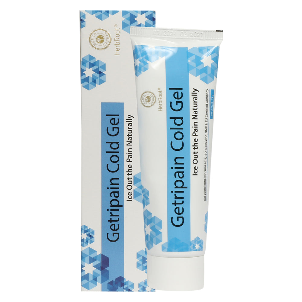 Surya Herbal HerbRoot Getripain Cold Gel (75gms) -Ice Out the Pain Naturally