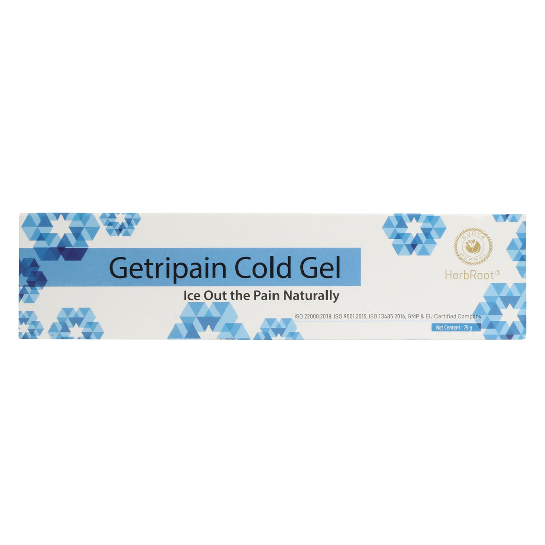 Surya Herbal HerbRoot Getripain Cold Gel (75gms) -Ice Out the Pain Naturally