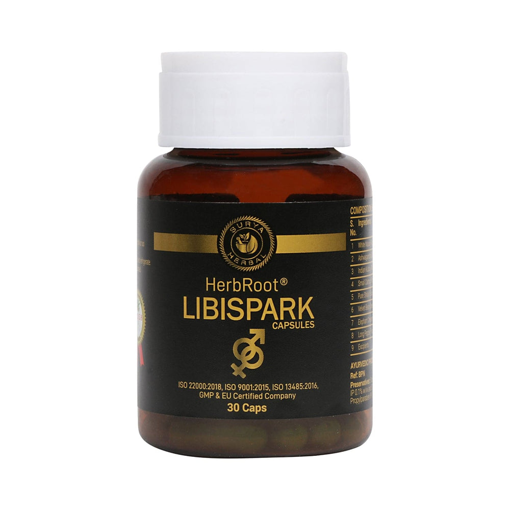 Surya Herbal HerbRoot Libispark: Natural Stamina & Immunity Booster Capsules (30 Capsules)