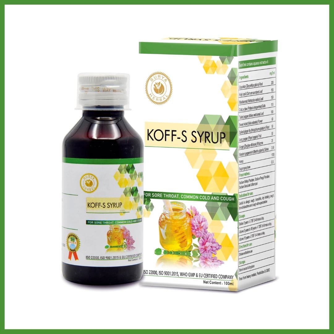 Herbal cough syrup for cold and cough. Koff-S Syrup