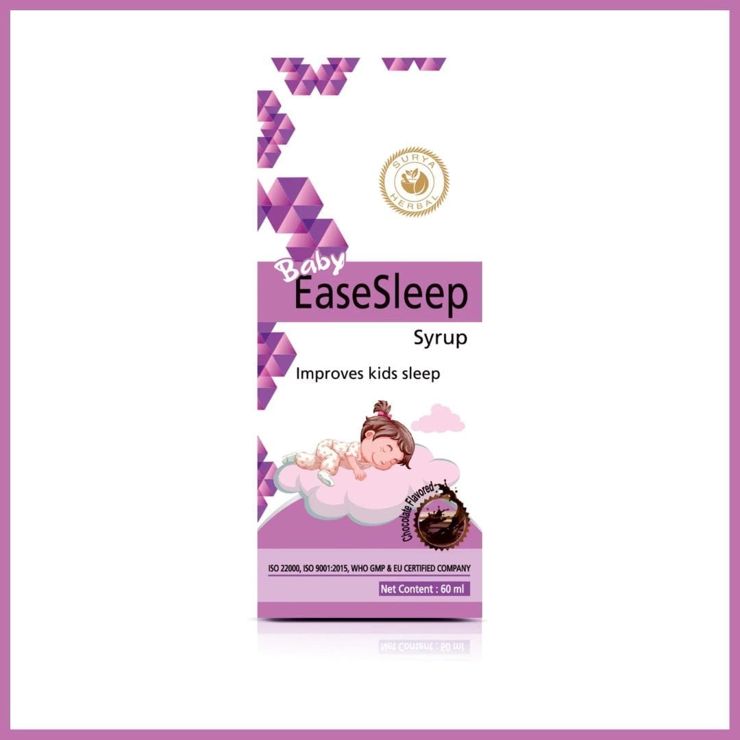 Gift your little ones the tranquility they deserve with Surya Herbal Baby EaseSleep Syrup. A herbal blend of nature's finest, this 100% ayurvedic formulation ensures a peaceful night's sleep, specifically crafted for infants and kids. Made without a hint of alcohol, parents can rest easy knowing that their young ones are taking a safe, natural route to dreamland.